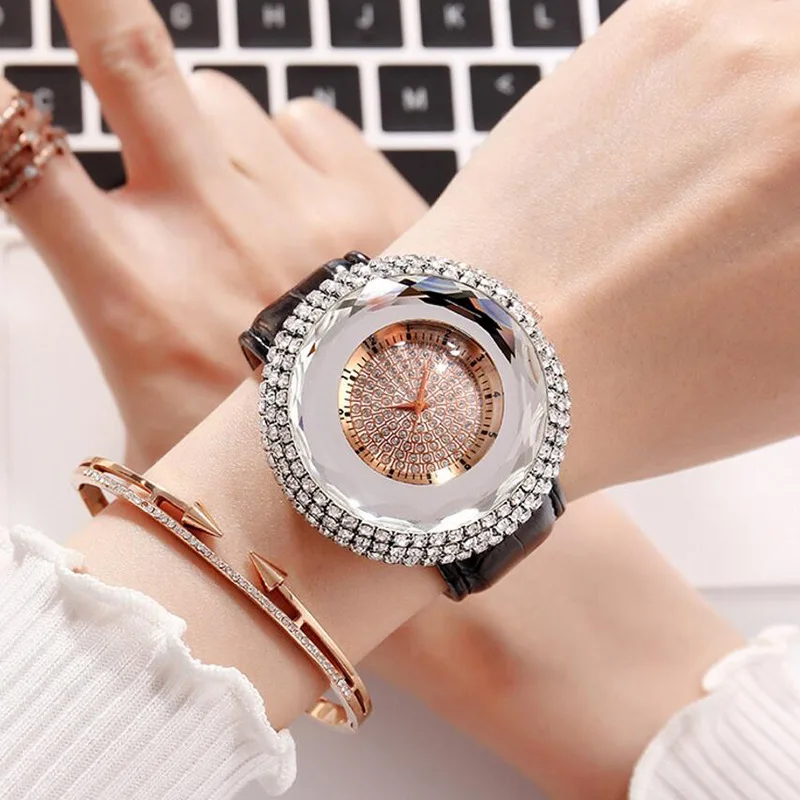 Популярные женские часы кварцевые с бриллиантами кристаллами|Женские часы| |
