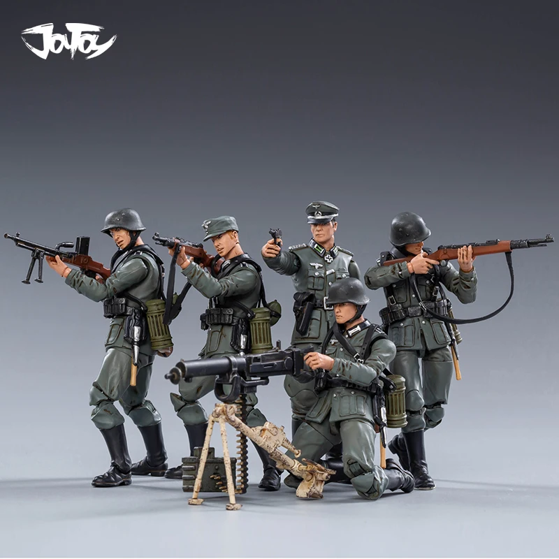 JOYTOY 1/18 Action Figure WWII Germany Wehrnacht Soldier Military (5PCS/Set) Model Toys Collection