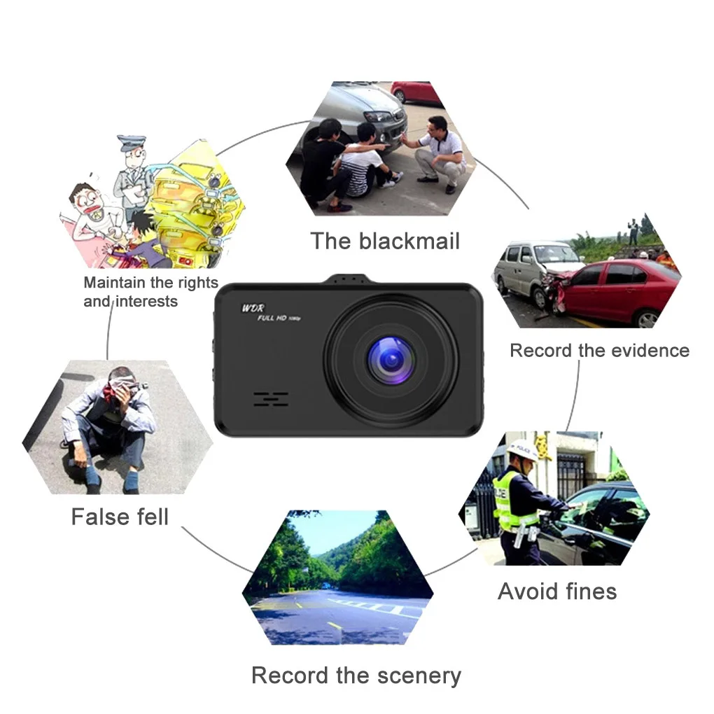 G-сенсор HD Автомобильный видеорегистратор циклическая запись DVR камера детектор движения Автомобильный видеорегистратор приборная панель камера