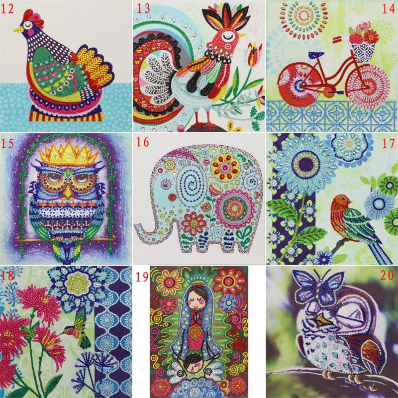 

Cartoon Animals 5D Special Shaped Diamond Painting Embroidery Needlework Rhinestone Crystal Cross Craft Stitch Kit