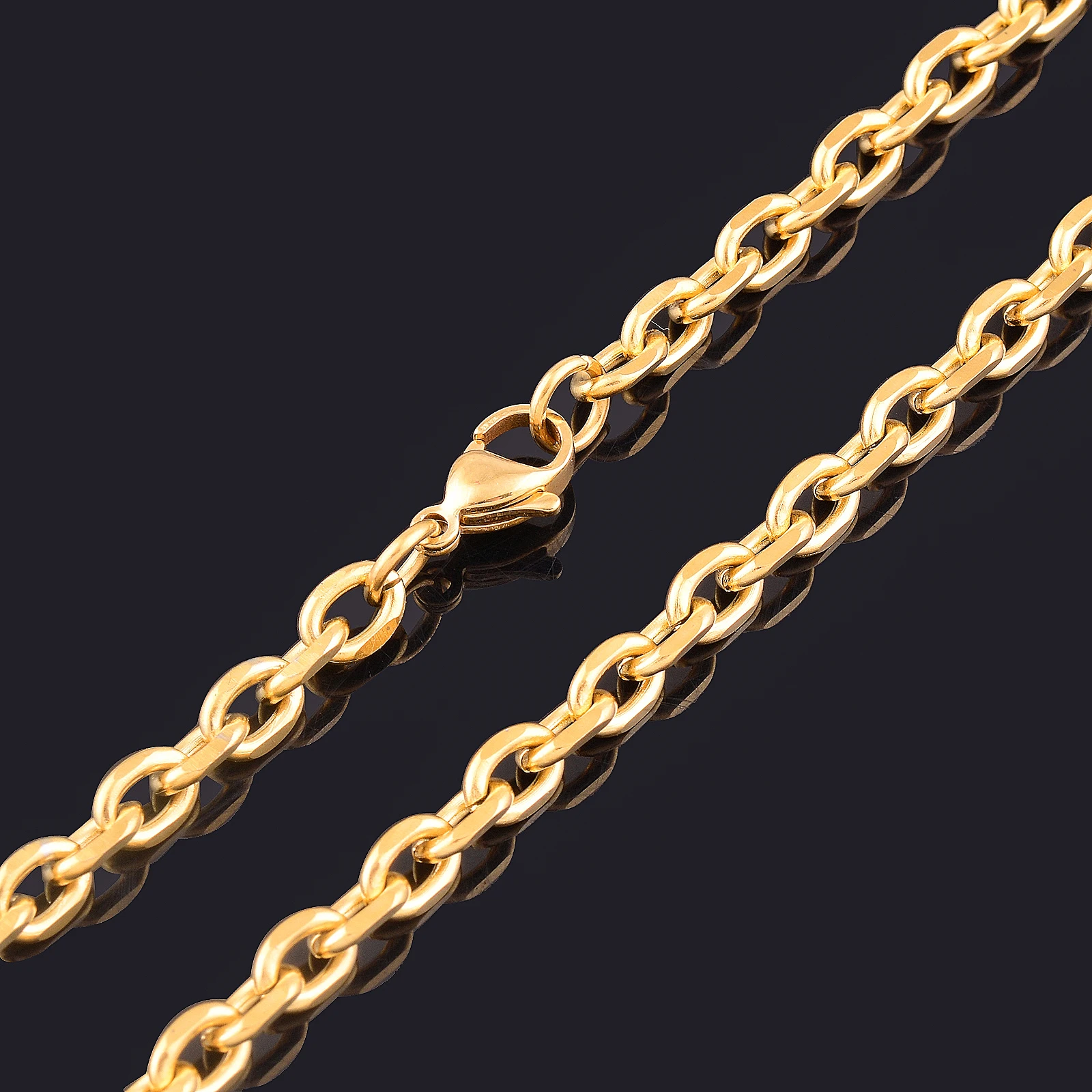 Cuban O-Chain Choker Stainless Steel Necklace For Men and Women DIY Gift