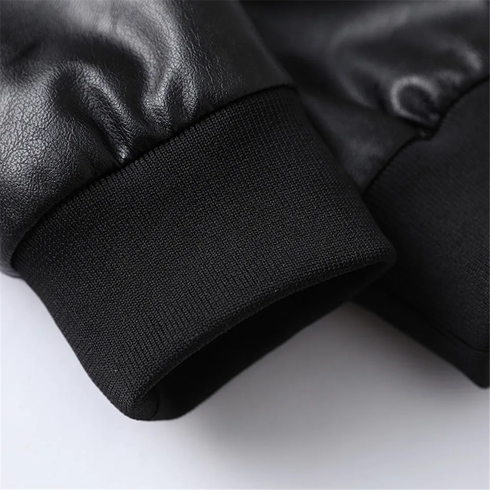 Riinr Новое поступление мужская куртка из искусственной кожи Осенняя Европейская Америка модная повседневная брендовая мягкая мужская куртка одежда