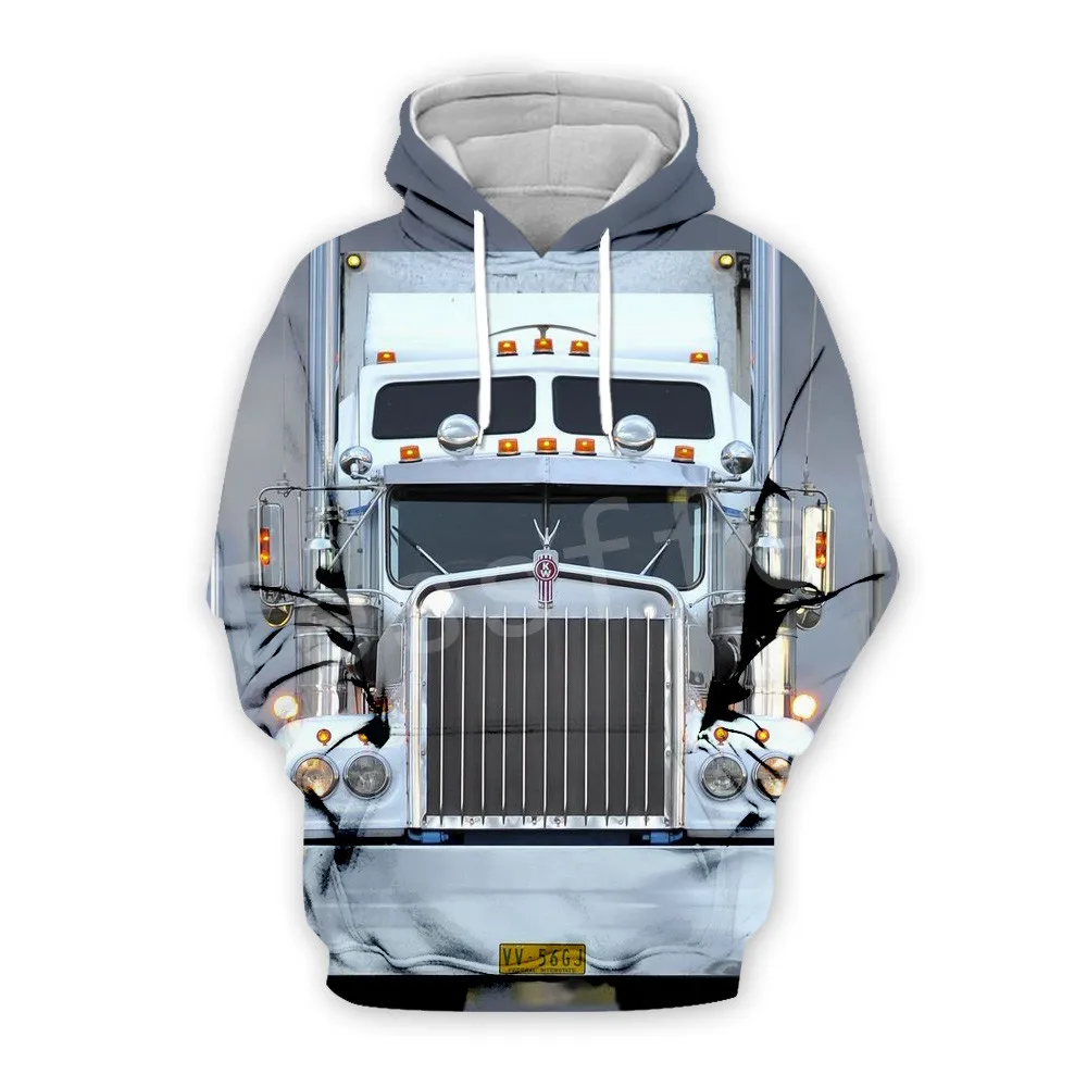 Tessffel грузовик водителя грузовика пуловер спортивный костюм Новая мода Crewneck MenWomen 3D печатных толстовки/молнии/куртки S-6