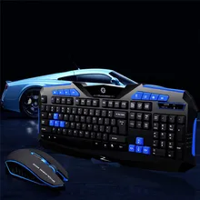 2,4G Беспроводная игровая клавиатура мышь набор клавиатура прочные USB клавиатуры 2400 dpi комбинированные мыши с usb-приемником для ПК ноутбука