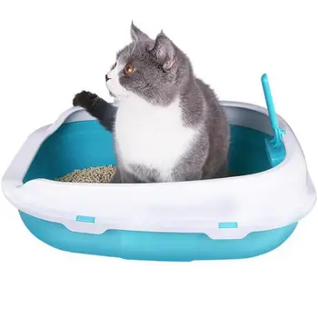 

Cat Sand Pot Anti-splash Half-closed Large Cat Toilet Cat Sand Pot Cat Dung Pot Small Cat Products Deodorization