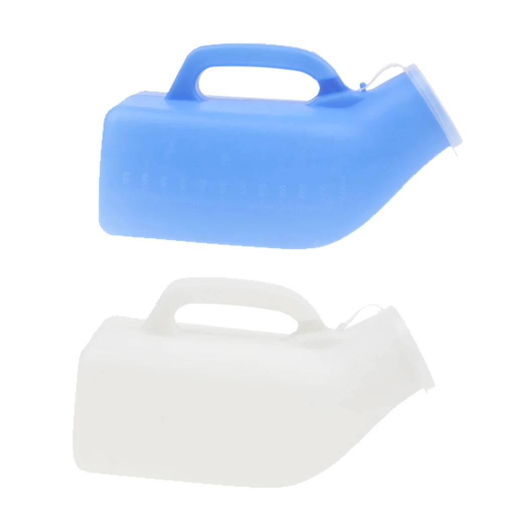 2Pcs Men Outdoor Urinal Pot Travel Trip Toilet Pouch Emergency Bucket Jar Reusable, Spill-proof Designed with Lid - Prevent Odor