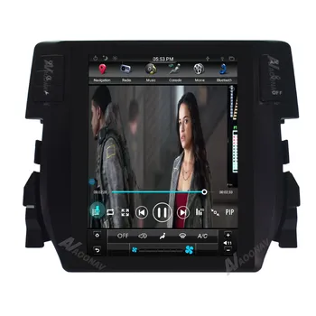 Online 2 Din Android Auto Stereo Video Player Für Honda-Civic 2016-2018 Auto GPS Navigation Tesla Stil Vertikale Bildschirm Band Recorder