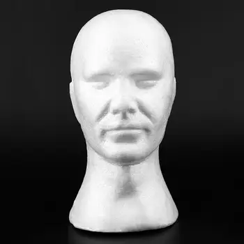 

Male Styrofoam Foam Hat Wig Display Stand Rack Mannequin Manikin Head Model Hat Glasses Display Foam Mannequin Head Model Sep 25