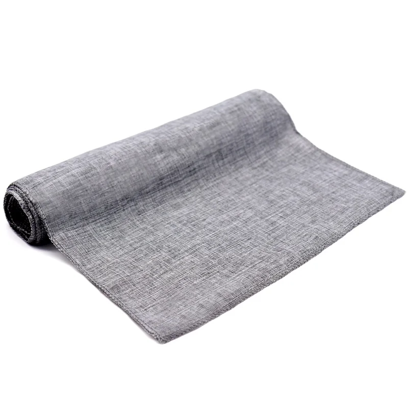 Grey 1 шт. 30*275 см мешковины серый кружевной настольный бегун натуральный джут имитация льняная скатерть для вечерние свадебное украшение в деревенском стиле домашний текстиль - Цвет: Grey