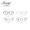 Story retro round blue light blocking glasses women 2020 brand designer computer eye glasses vintage gold glasses frame PS3447Q 6