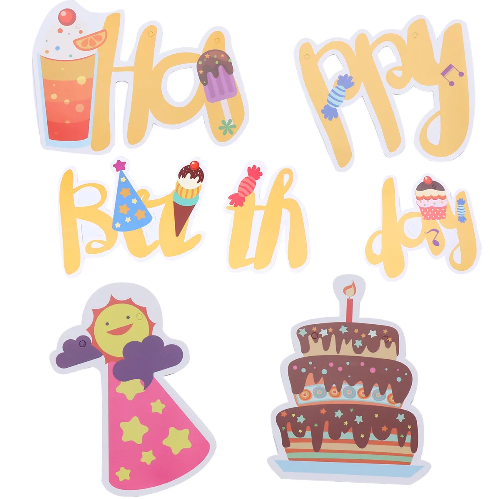 1 комплект из 2 предметов вечерние бумажные баннеры для детей с конфетным