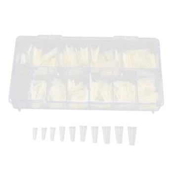 

1 Box 500Pcs Full Cover False Nails Fake Tips DIY Beauty Tool False Acrylic Artificial Nail Art (Skin Color)