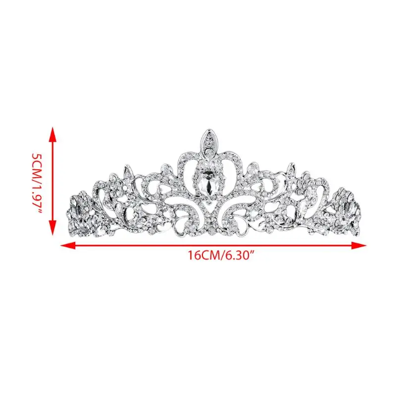 Тиара для женщин и детей, короны с гребнем, шпильки, Имитация кристаллов, блестящие стразы, повязка на голову, свадебные, вечерние, ювелирные изделия, головной убор