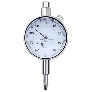 

Precision 0.01Mm Dial Indicator Gauge Shockproof Dial Gauge Indicator Measure Instrument Tool Analog Micrometer 0-5Mm