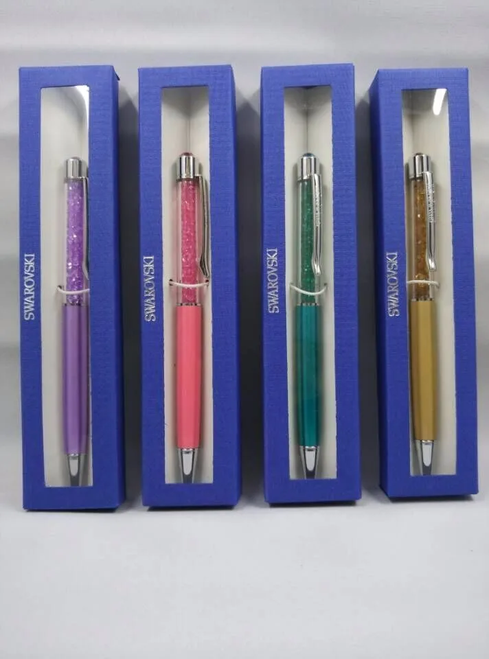 

High Quality Swarovsky crystal diamond Ballpoint pen with crystals stellar Pen with pen box