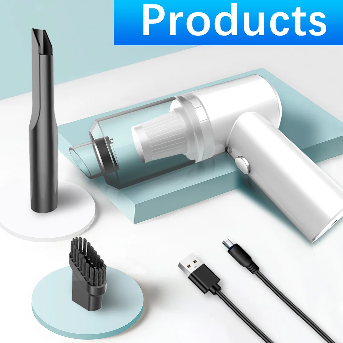 

Wireless Car Vacuum Cleaner 4500pa/5000pa Handheld Portable Mini Wet/Dry Auto Vacuum Cleaner for Car Interior & Home Cleaning