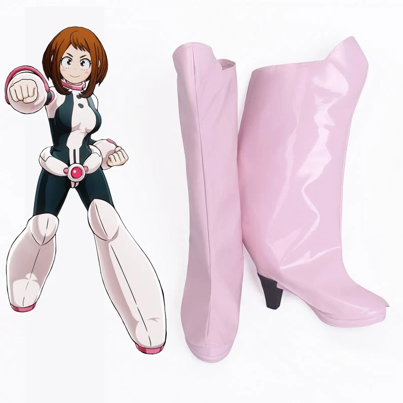 Anime-My-Hero-Academia-Cosplay-OCHACO-URARAKA-Costume-Boots-Shoes-Adult-Halloween-Accessories-Carnival-Party-High