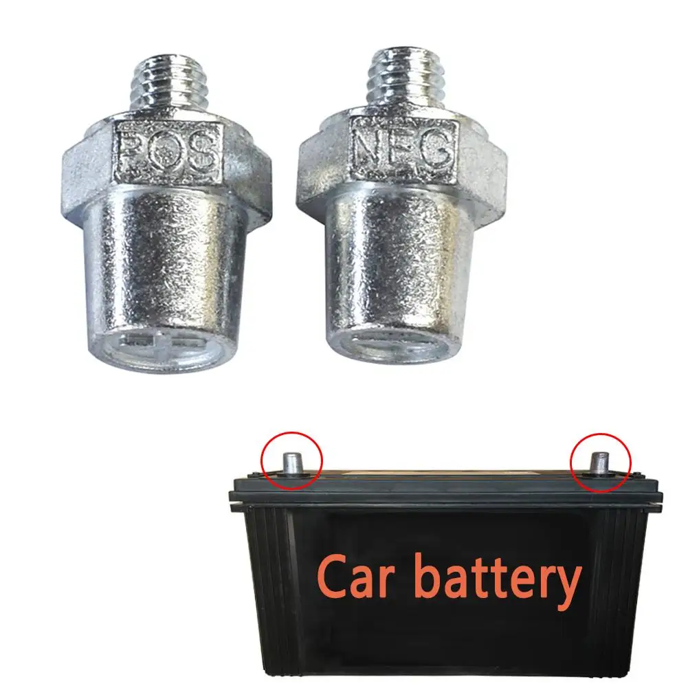 2pcs Alloy Positive Nagative Car Battery Terminal Clamp Clips Connector 