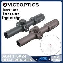 Victopics-mira telescópica AGN 1-6x24SFP, visor con 5 niveles de iluminación, torreta de bloqueo, sistema cero para Airsoft Rimfire .177 .223 5,56
