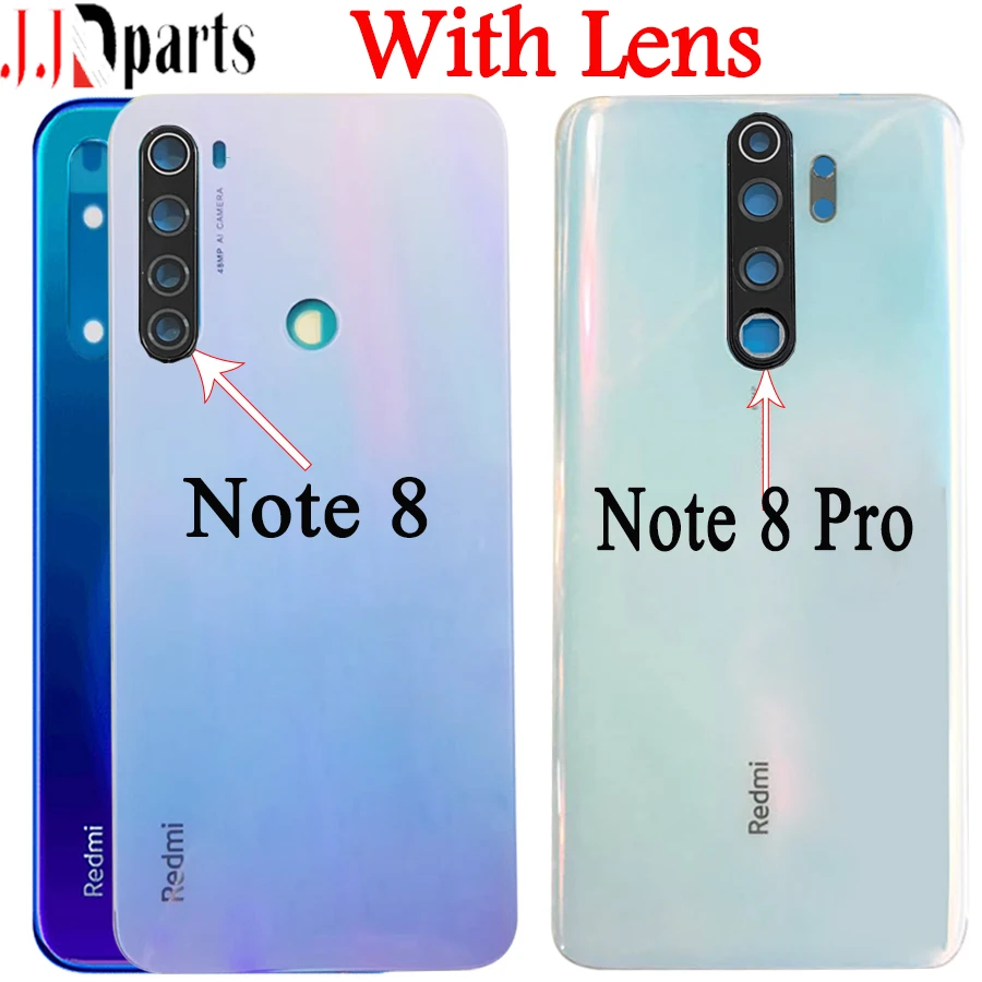 Для Xiaomi Redmi Note 8 Pro крышка батареи Задняя стеклянная панель Дверь Корпус с