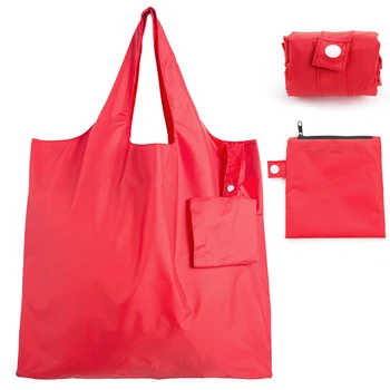 

Thick nylon large capacity foldable environmental shopping bag women's gift bag reusable handbag Portable Travel Shoulder Bag