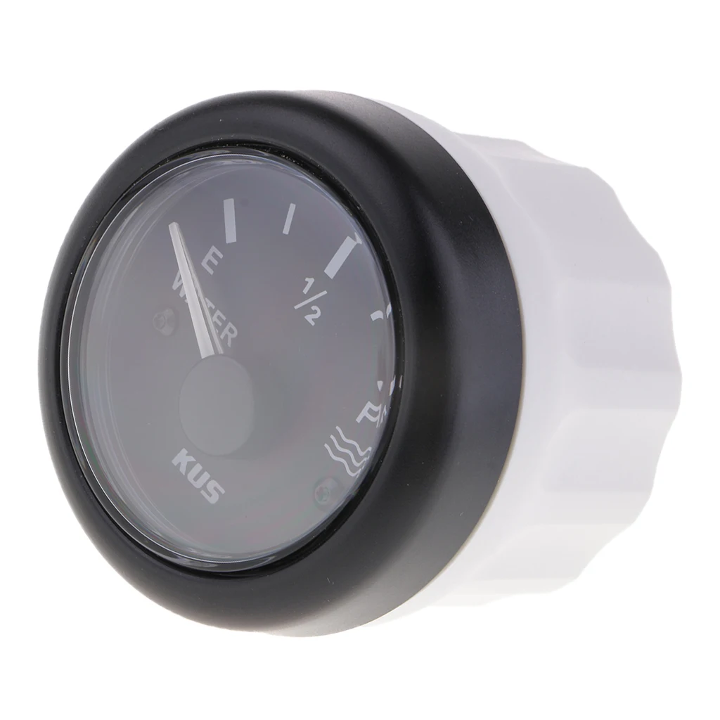 Water Level Gauge Boat Water Tank Level Gauge 12/24V 52mm 240-33 Ohms Black