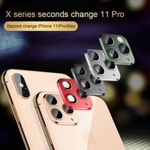 New Metal Alumium Camera Lens For iPhone X XR XS Max Seconds Change For iPhone 11 Pro Protector Cover Camera Protective Cover