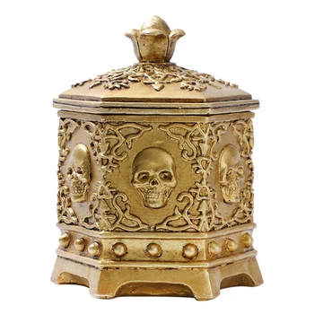 

Multifunction Vintage Skeleton Resin Jewelry Boxes Wedding Ring Box Fashion Hexagonal Necklace Ring Watches Organizer Case