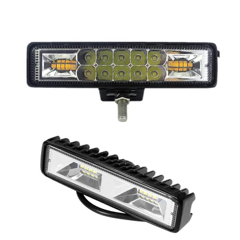 

2 Pcs 48W Led Work Light: Strobe Flash Led Light Bar White Yellow For Offroad 4X4 Atv Jeep Suv Motorcycle Truck Trailer 12V & Dr