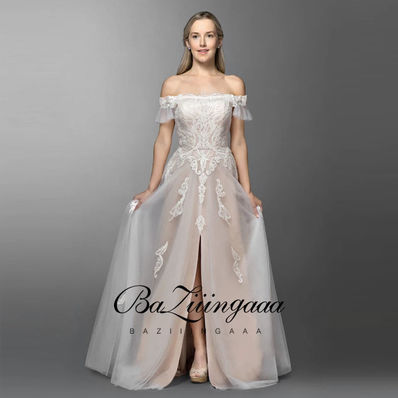 

BAZIIINGAAA 2020 New Luxury Wedding Dress lace beaded plus size wedding dress accept tailor-made