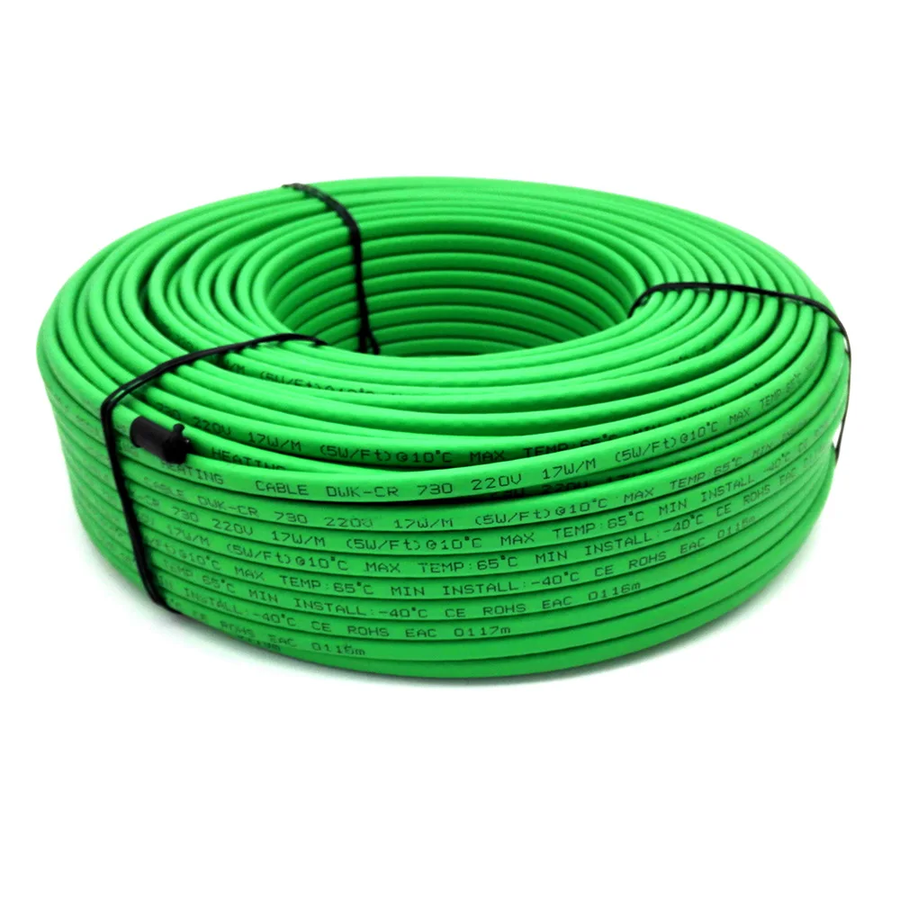 Water-proof Inside & Outside Pipe Warming Freeze Protection, Roof Snow Melting 110V 220V 17W/m Self Regulating Heating Cable