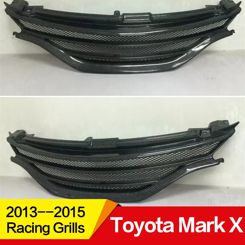 Используется для toyota mark X racing grills 2013 14 15 лет углеродного волокна/FRP Refitt Передняя Центральная гоночная решетка крышка аксессуары