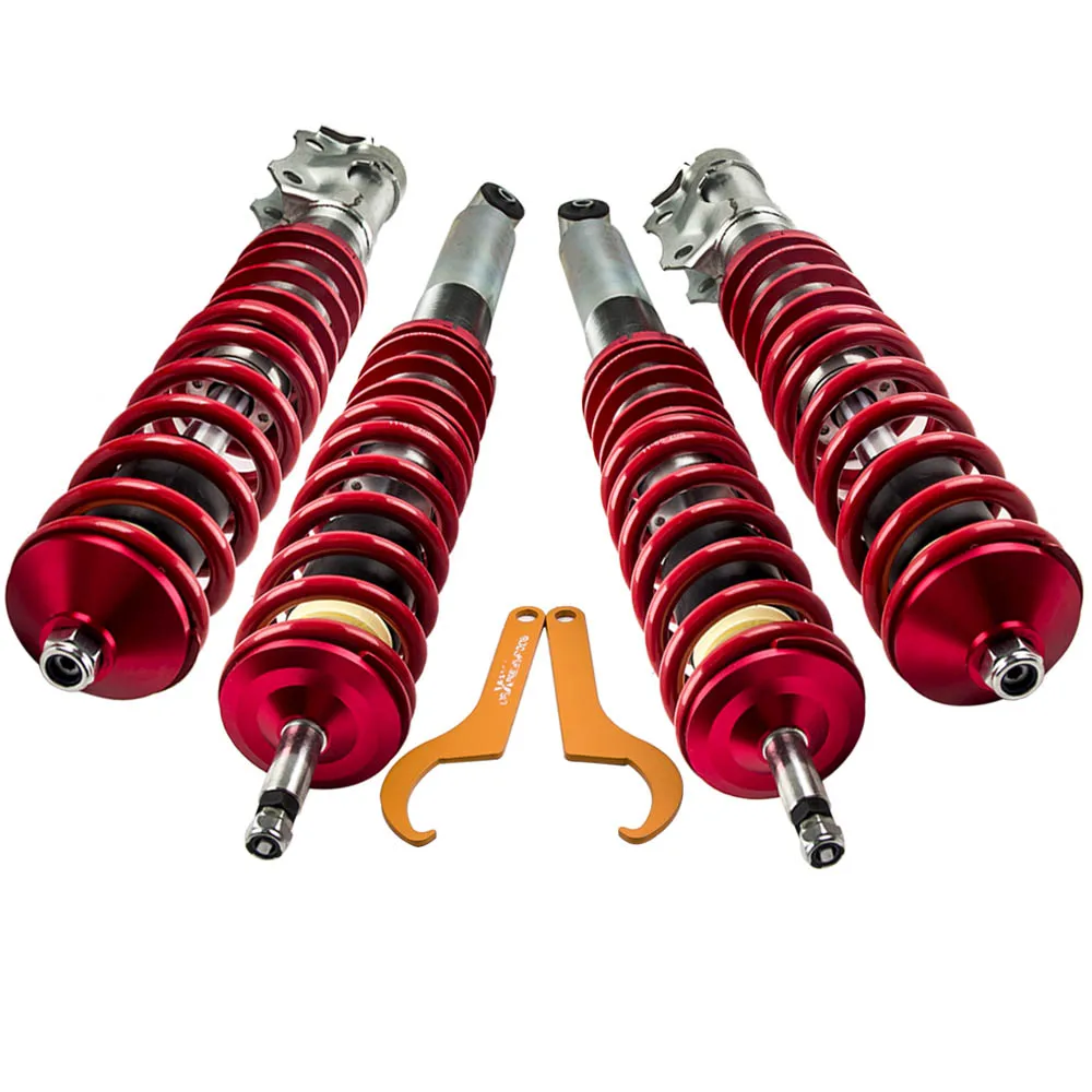 Красная пружина подвески Coilover амортизационные стойки для VW Golf 2 MK2 MK3 MK4 Vento Corrado