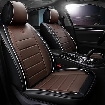 

Car Seat Cover Set Universal Pu Leather Car Seat Protector for Skoda Ssangyong Covers for Automobile