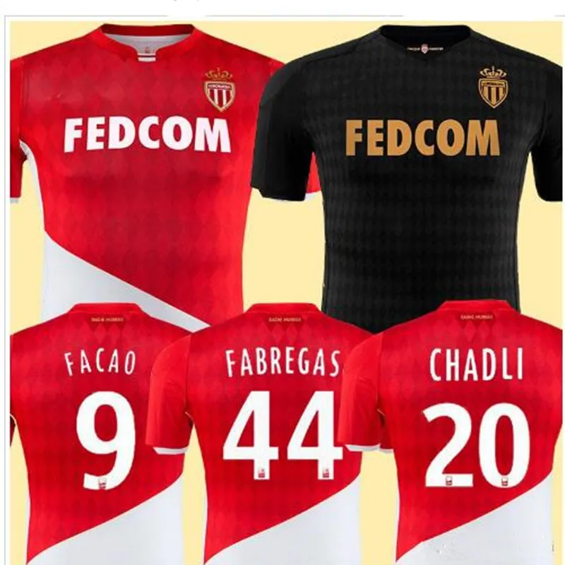 Новинка 19 20 Monaco Футбольная Футболка 2019 maillot de foot GELSON. M FALCAO FABREGAS GOLOVIN JOVETIC GLIK CHADLI