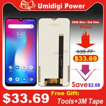 6," дюймовый ЖК-дисплей для UMI Umidigi power+ сенсорный экран с рамкой в сборе для Umidigi power screen с бесплатными инструментами