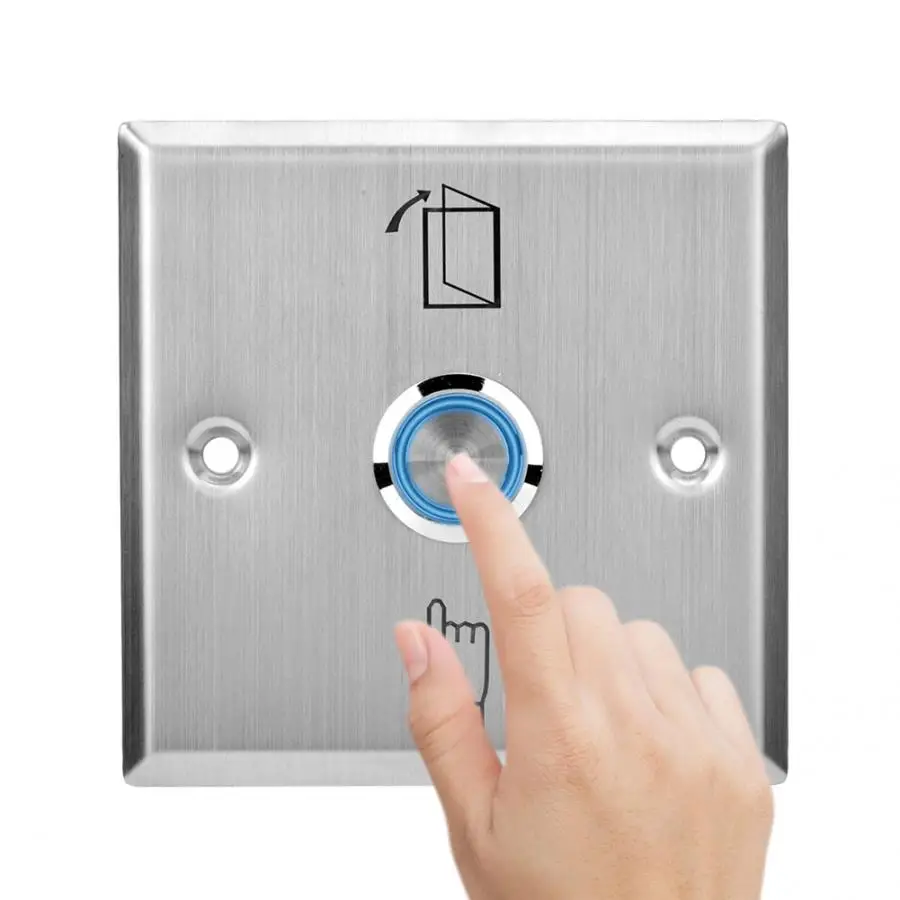 Exit systems. Door switch. exit button. push the door. push button door lock.