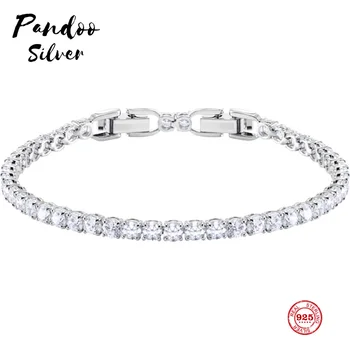 

PANDOO Fashion Charm Pure 925 Silver Original 1:1 Copy, Low-key Gorgeous Exquisite Wild Bracelet Female Luxury Jewelry Gifts