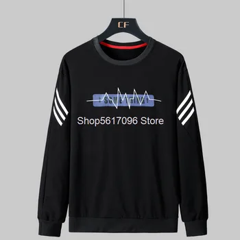 

Big Size Sweater Male Autumn Style Trend Round Neck Plus Fat Plus Loose Long Sleeve Sports Leisure Men Top