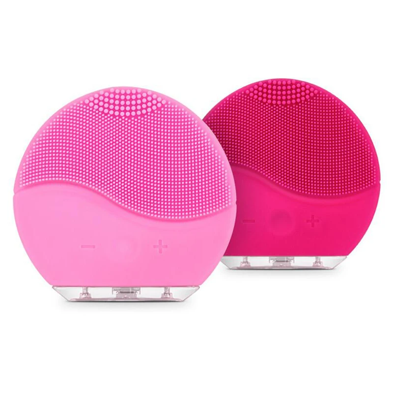 

Electric Facial Cleansing Brush Mini USB Charging Silicone Face Sonic Cleaner Deep Pore Cleaning Waterproof Skin Massage