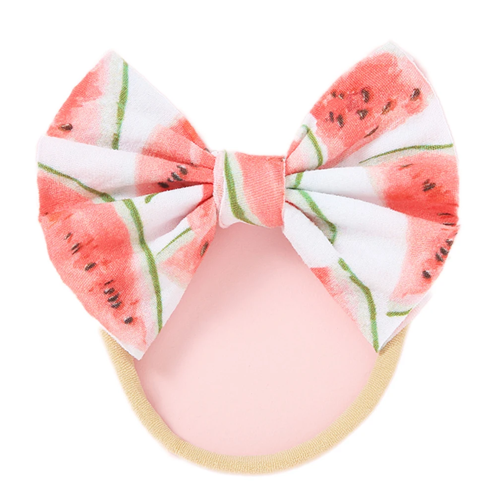 

38Pcs Handmade Floral Bow Headbands For Girls Solid Cute Elastic Nylon Bow Head Band School Girl Headwear Hair Accessories Gift