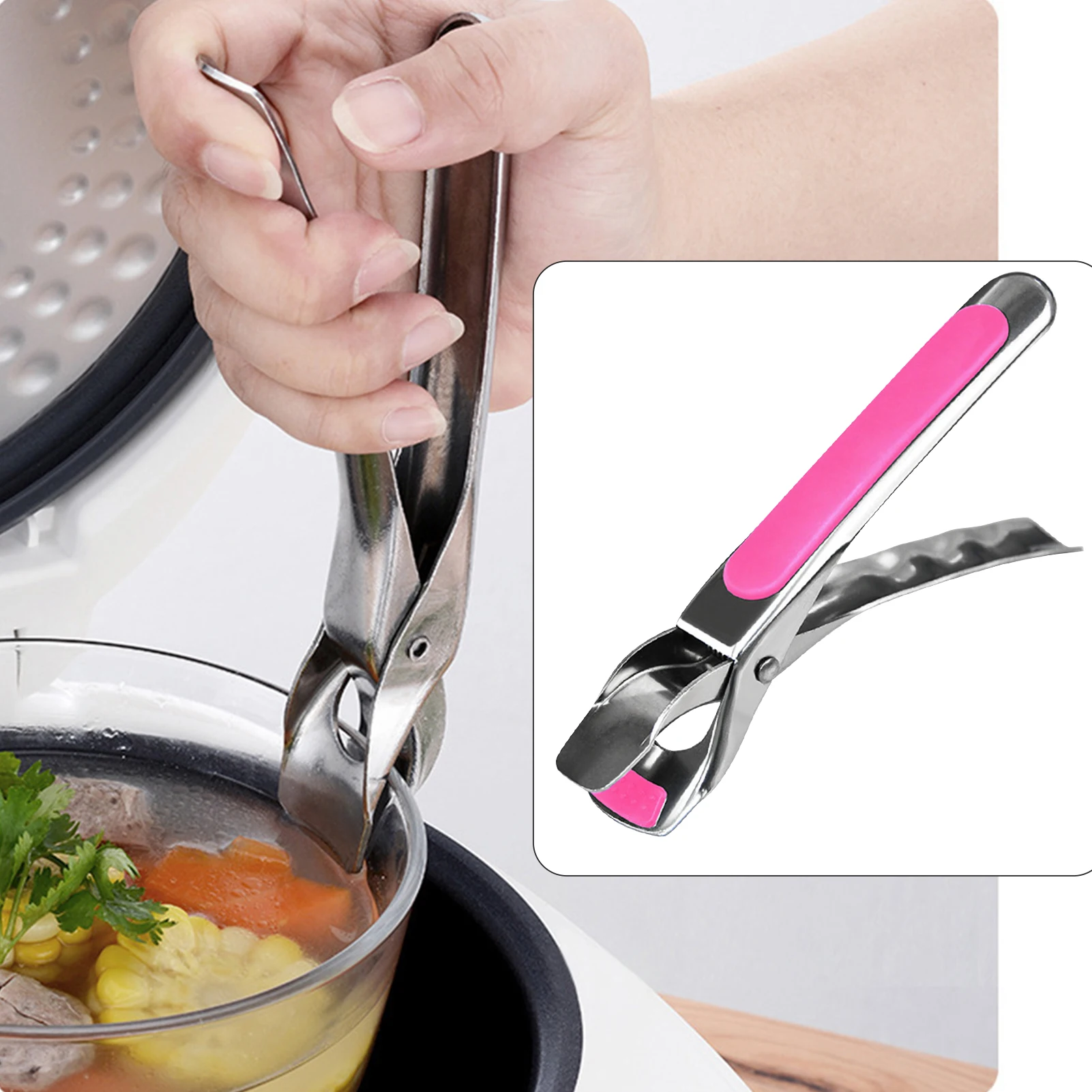 Gripper Clips Tongs for Lifting Hot Dishs Bowl Pot Pan Plate 