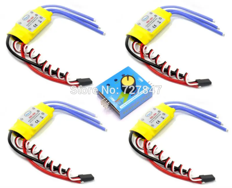 4x-XXD-A2212-2212-1000KV-Outrunner-Motor-4x-HP-30A-ESC-4x-1045-propeller-Black-Quad
