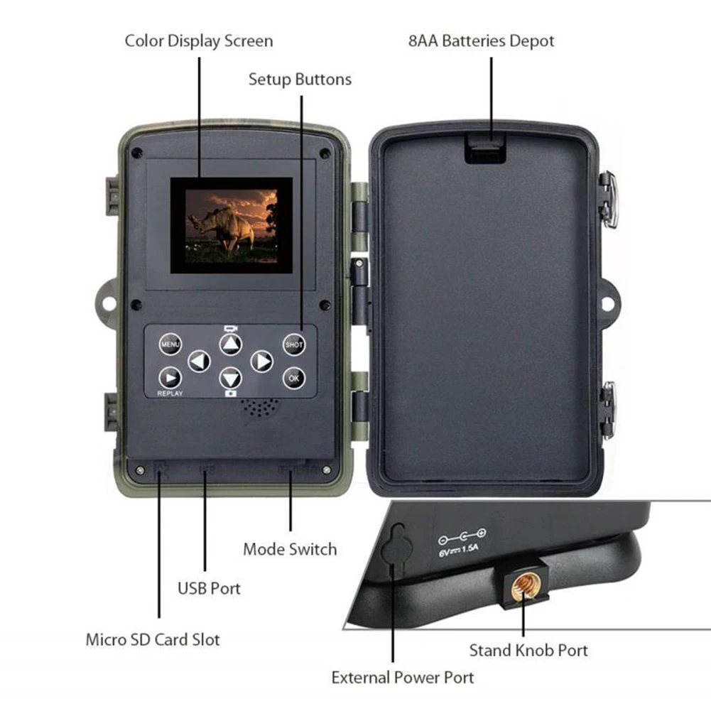 Новейшая охотничья камера 16MP 64GB уличная Водонепроницаемая камера IP65 фото ловушки 0,3 s ТРИГГЕРНАЯ Ловушка времени