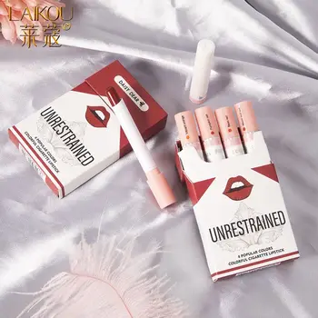 

Fashion Lipstick Set Of 4 Lips Makeup Lipsticks Waterproof Shimmer Long Lasting Sexy Red Lip Cosmetic Cigarette Makeup Lipstick