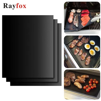 

Non-stick Cooking Mats Kitchen Utensils Accessories 33*40cm Barbecue Grill Mat Reusable Covers Sheet Kitchen Gadgets Goods Item