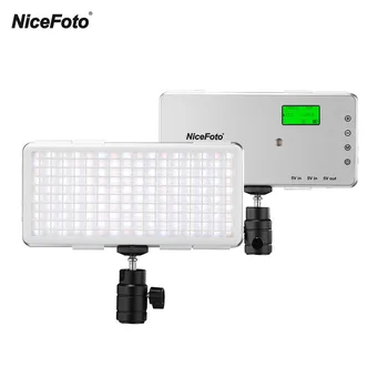 

NiceFoto SL-120A Portable LED Video Light Lamp Panel Adjustable Brightness Photography Fill Light 3200K-6500K CRI 96+