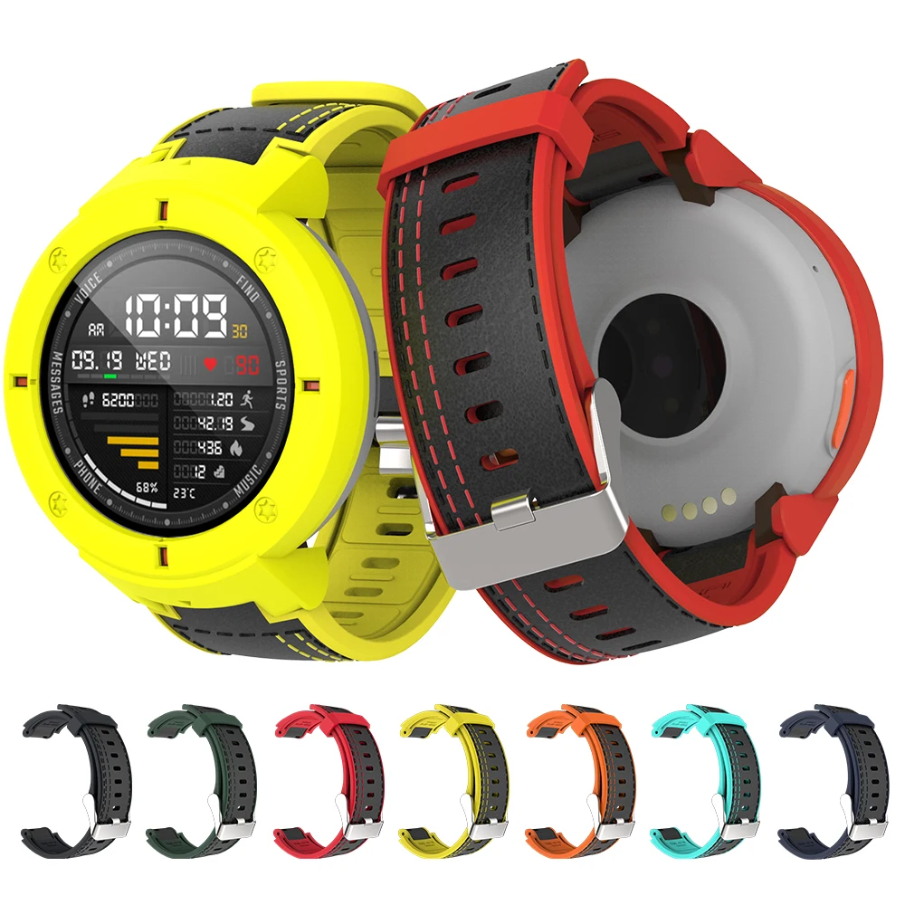 Силиконовый кожаный ремешок SIKAI для часов Huami Xiaomi Amazfit Verge 3 lite сменный Браслет