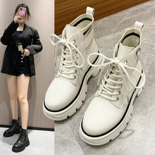 

Martin Boots Female British Style Autumn And Winter 2021 New Korean Style Single Boots Tide Ins Cool Wild Plus Cotton Boots