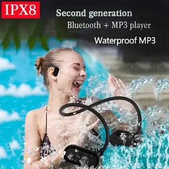 

APT-X V31 Bone Conduction Waterproof Earphones Bluetooth 5.0 with MP3 Player IPX8 Outdoor Sport Swimming Earphones Music Player